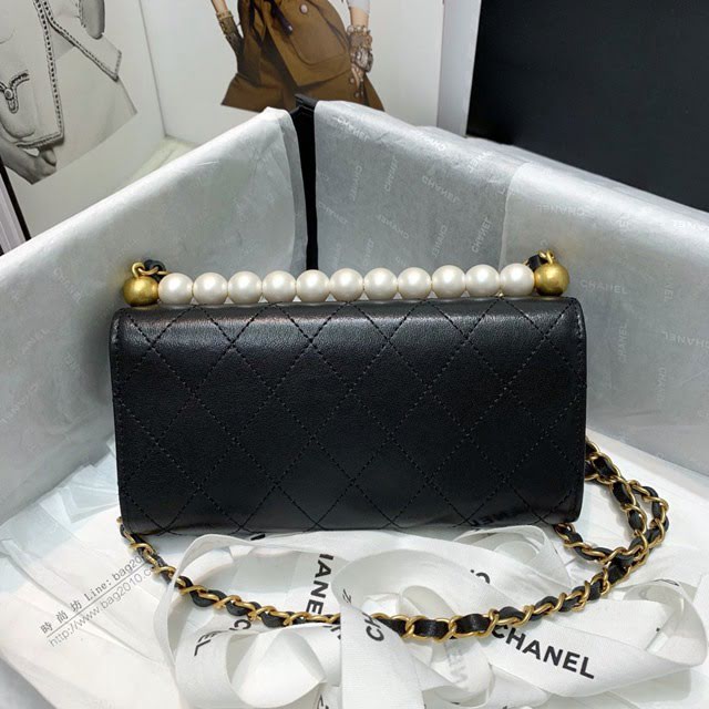 Chanel女包 香奈兒專櫃最新款珍珠包woc Chane鏈子小包  djc3886
